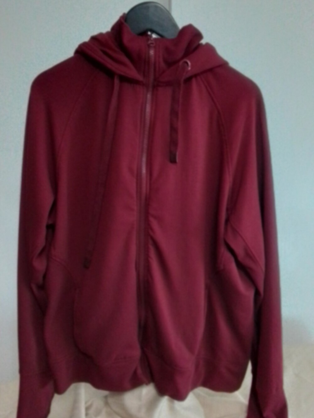 Danskin Men's Maroon Full-Zip Hooded Performance Jacket